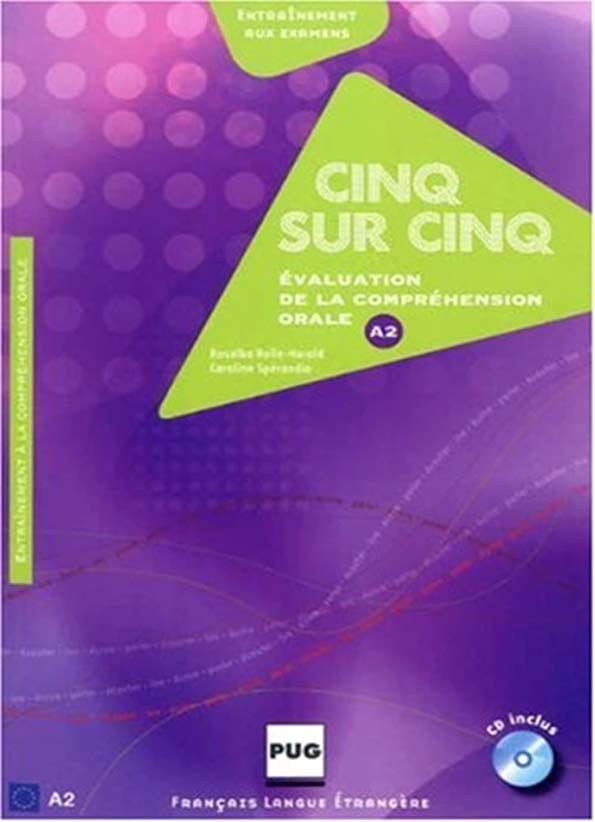 کتاب فرانسوی Cinq sur cinq Evaluation de la  comprehension orale A2